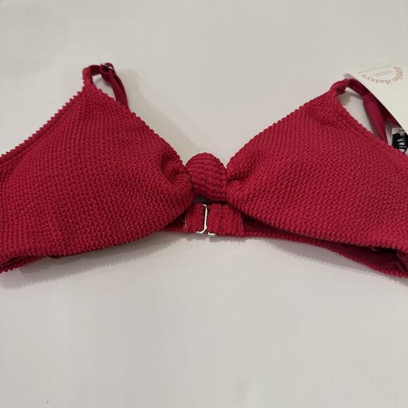 Dipping Daisys Red Coral Bikini Top Size Small NWT Padding - Picture 9 of 9